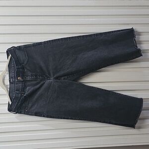 EXPRESS Cropped Wide Leg Highrise Gray Jeans Size 14 Women's